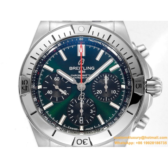 Chronomat B01 42MM SS/SS Green/Stk TF A7750