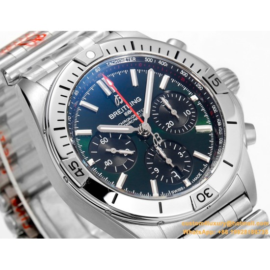 Chronomat B01 42MM SS/SS Green/Stk TF A7750