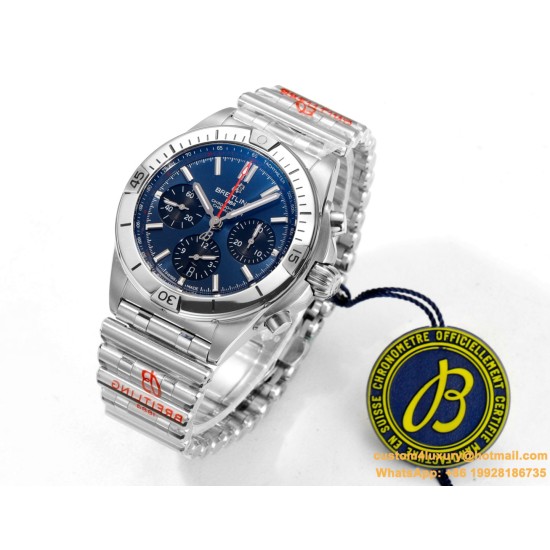 Chronomat B01 42MM SS/SS Blue/Stk TF A7750