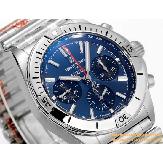Chronomat B01 42MM SS/SS Blue/Stk TF A7750