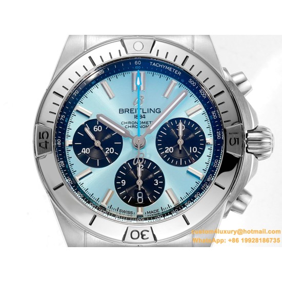 Chronomat B01 42MM SS/SS Ice Blue/Stk BLS A7750