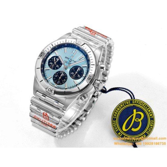Chronomat B01 42MM SS/SS Ice Blue/Stk BLS A7750