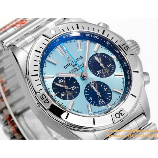 Chronomat B01 42MM SS/SS Ice Blue/Stk BLS A7750