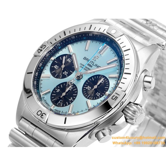 Chronomat B01 42MM SS/SS Ice Blue/Stk BLS A7750