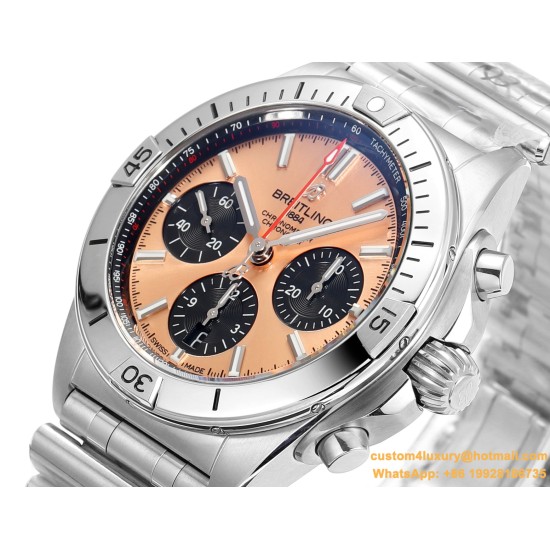 Chronomat B01 42MM SS/SS Champagne/Stk TF A7750