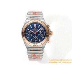 Chronomat B01 42MM RG/SS Blue/Stk TF A7750