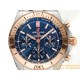 Chronomat B01 42MM RG/SS Blue/Stk TF A7750