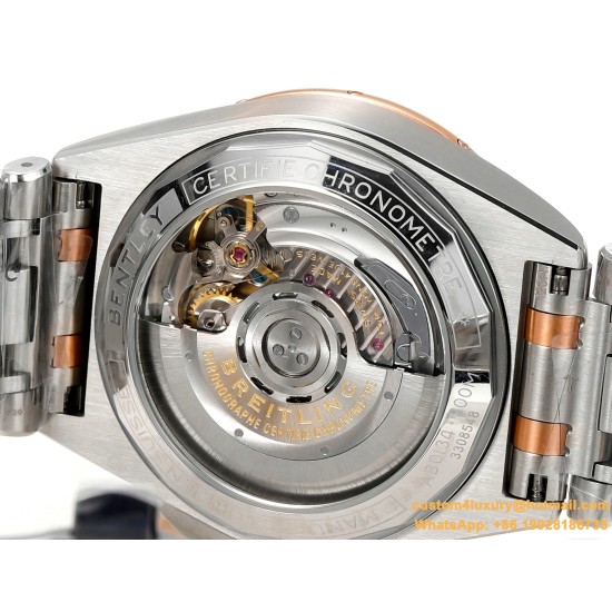 Chronomat B01 42MM RG/SS Silver/Stk TF A7750