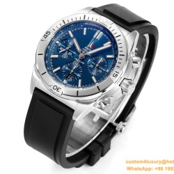 Chronomat B01 Frecce Tricolori 42MM SS/RU Blue/Stk TF A7750
