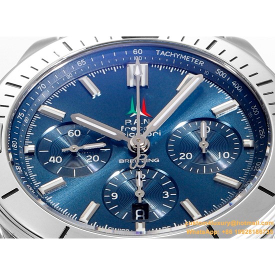 Chronomat B01 Frecce Tricolori 42MM SS/RU Blue/Stk TF A7750