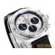 Chronomat B01 42MM Silver Dial on Rouleaux Rubber Strap TF A7750