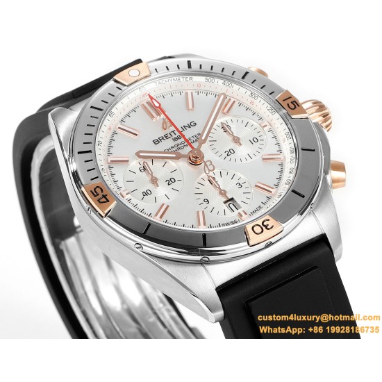 Chronomat B01 42MM SS/RU Silver Dial TF A7750