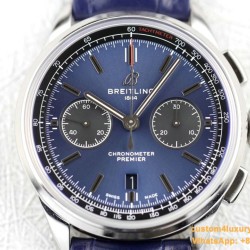 Breitling - Premier B01 Chronograph 42 SS/LE Blue GF V2 Asia 7750