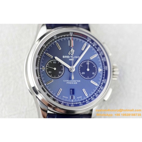 Breitling - Premier B01 Chronograph 42 SS/LE Blue GF V2 Asia 7750