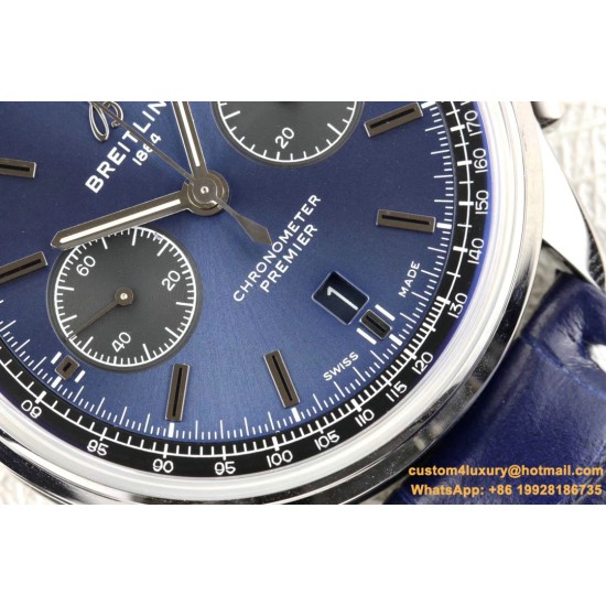 Breitling - Premier B01 Chronograph 42 SS/LE Blue GF V2 Asia 7750