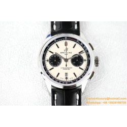 Breitling - Premier B01 Chronograph 42 SS/LE Wht GF V2 Asia 7750