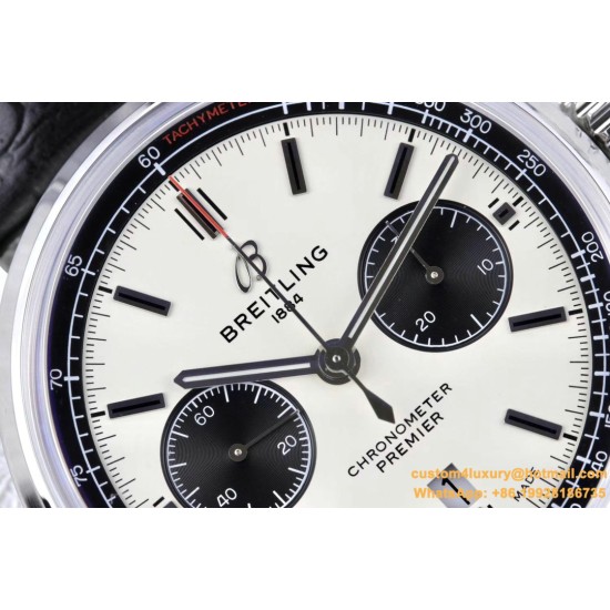 Breitling - Premier B01 Chronograph 42 SS/LE Wht GF V2 Asia 7750