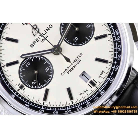 Breitling - Premier B01 Chronograph 42 SS/LE Wht GF V2 Asia 7750