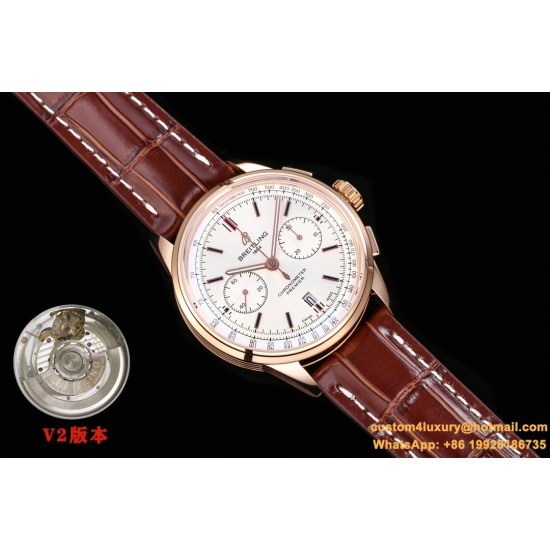 Premier B01 Chronograph 42mm RG/LE Beige Dial BLSF V2 A7750 Mod