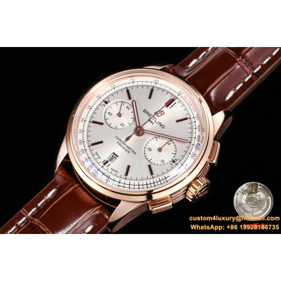 Premier B01 Chronograph 42mm RG/LE Beige Dial BLSF V2 A7750 Mod