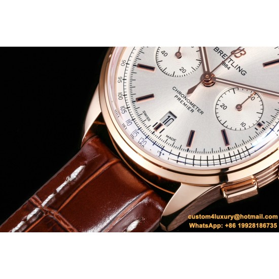 Premier B01 Chronograph 42mm RG/LE Beige Dial BLSF V2 A7750 Mod