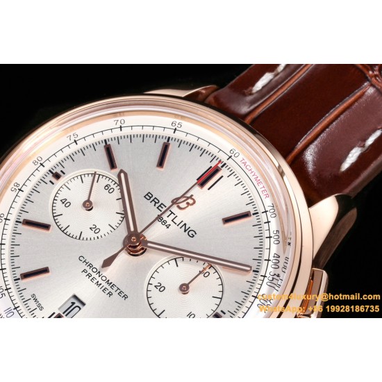Premier B01 Chronograph 42mm RG/LE Beige Dial BLSF V2 A7750 Mod