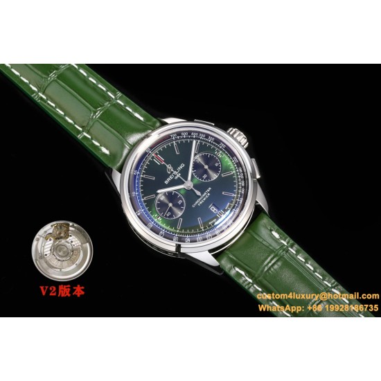 Breitling - Premier B01 Chronograph 42 SS/LE Grn BLSF V2 Asia 7750