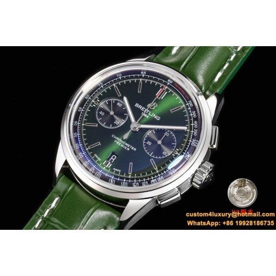 Breitling - Premier B01 Chronograph 42 SS/LE Grn BLSF V2 Asia 7750