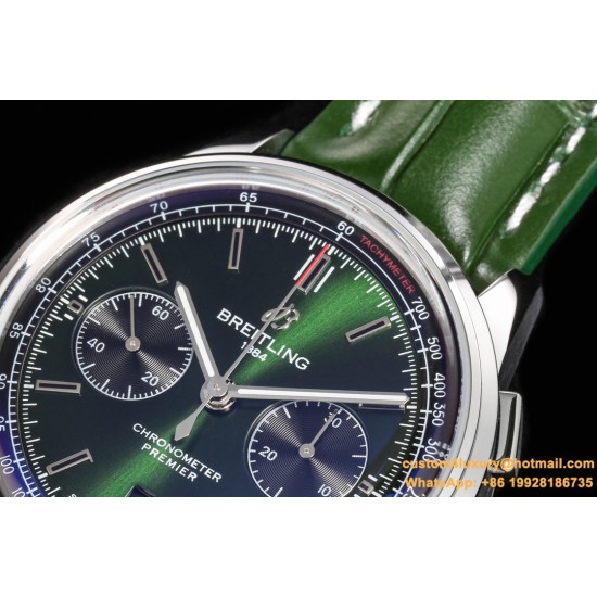 Breitling - Premier B01 Chronograph 42 SS/LE Grn BLSF V2 Asia 7750