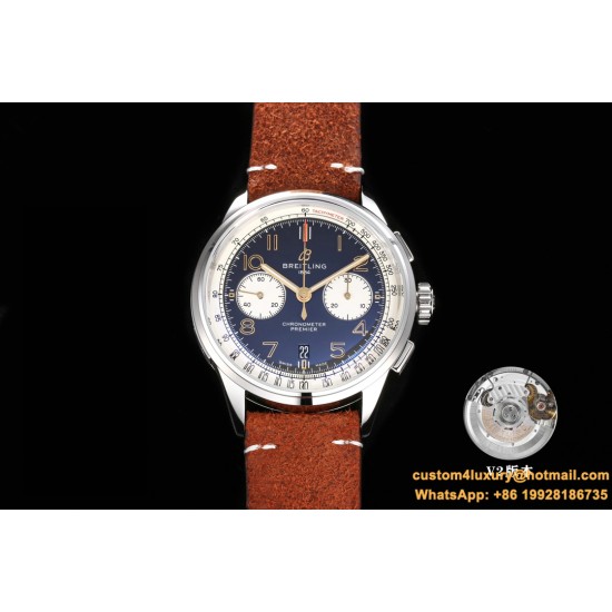 Premier B01 Chronograph 42mm SS/LE Blue Dial BLSF V2 A7750 Mod
