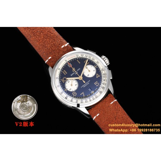 Premier B01 Chronograph 42mm SS/LE Blue Dial BLSF V2 A7750 Mod