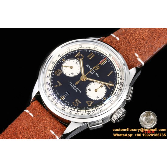 Premier B01 Chronograph 42mm SS/LE Blue Dial BLSF V2 A7750 Mod