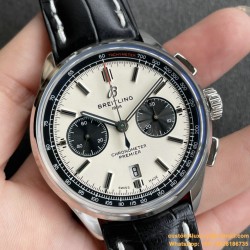 Breitling - Premier B01 Chronograph 42 SS/LE Wht GF V2 Asia 7750