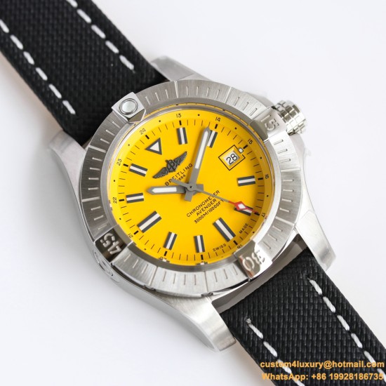 Breitling - Avenger II Seawolf SS/RU Yellow Num GF V2 Asia 2836