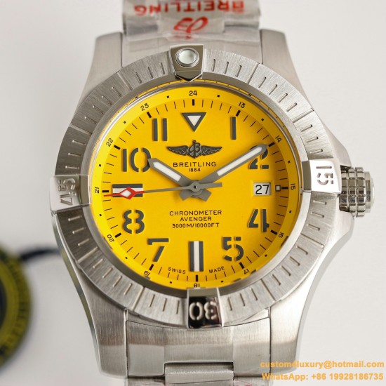 Breitling - Avenger II Seawolf SS/SS Yellow Num GF V2 Asia 2836