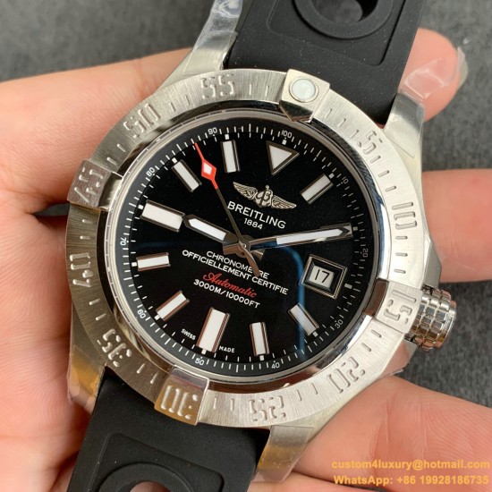 Breitling - Avenger II Seawolf SS/RU Black Stk GF V2 Asia 2836