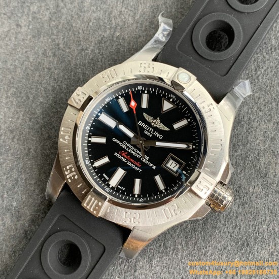 Breitling - Avenger II Seawolf SS/RU Black Stk GF V2 Asia 2836