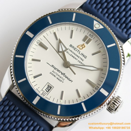 Breitling - Superocean Heritage II 42mm Blue SS/RU Wht GF V2 A2824