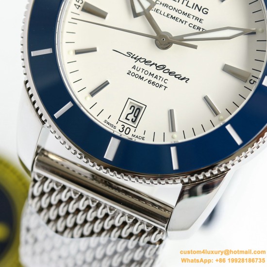 Breitling - Superocean Heritage II 42mm Blue SS/SS Wht GF V2 A2824
