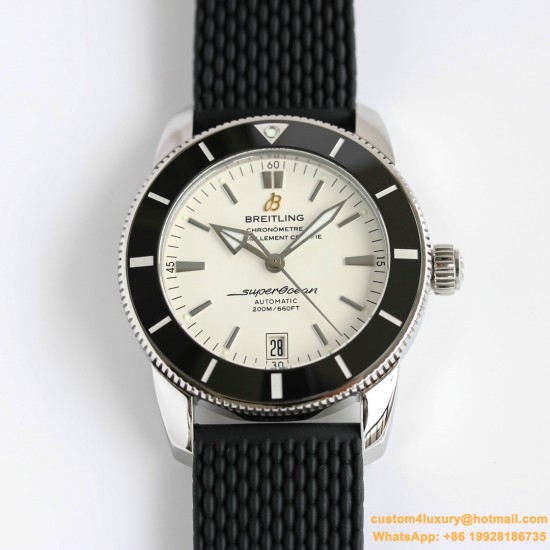 Breitling - Superocean Heritage II 42mm Blk SS/RU Wht GF V2 A2824