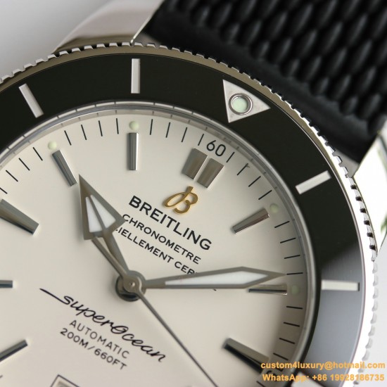 Breitling - Superocean Heritage II 42mm Blk SS/RU Wht GF V2 A2824