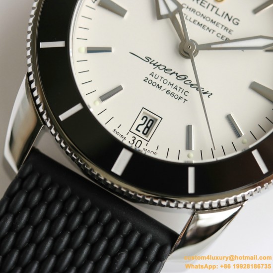 Breitling - Superocean Heritage II 42mm Blk SS/RU Wht GF V2 A2824