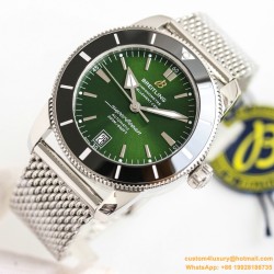Breitling - Superocean Heritage II 42mm Blk SS/SS Green Dial GF V2 A2824