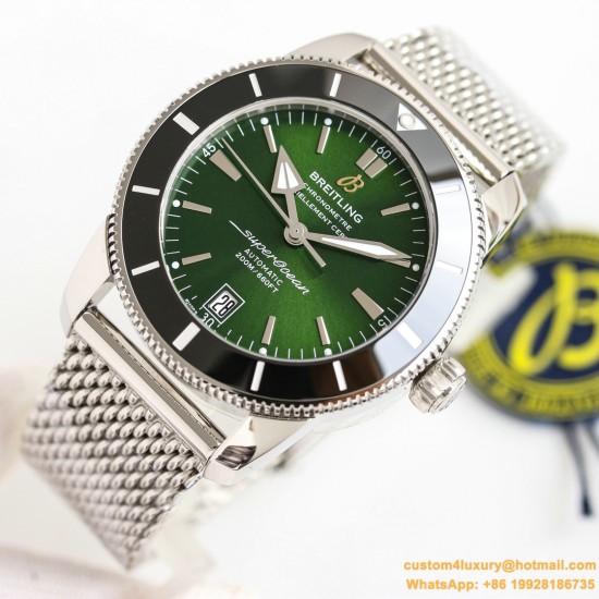 Breitling - Superocean Heritage II 42mm Blk SS/SS Green Dial GF V2 A2824