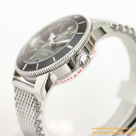 Breitling - Superocean Heritage II 42mm Blk SS/SS Green Dial GF V2 A2824