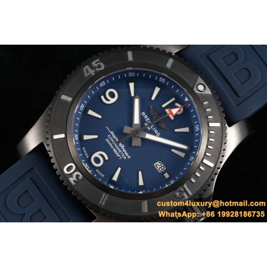 Breitling - Superocean 44mm DLC/RU Blue TF Asia 2824