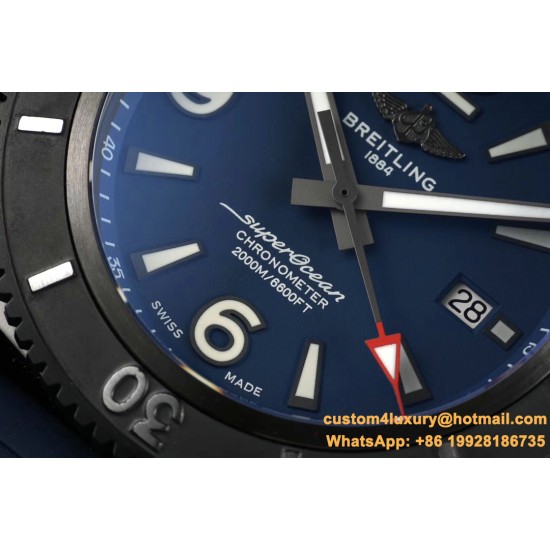 Breitling - Superocean 44mm DLC/RU Blue TF Asia 2824