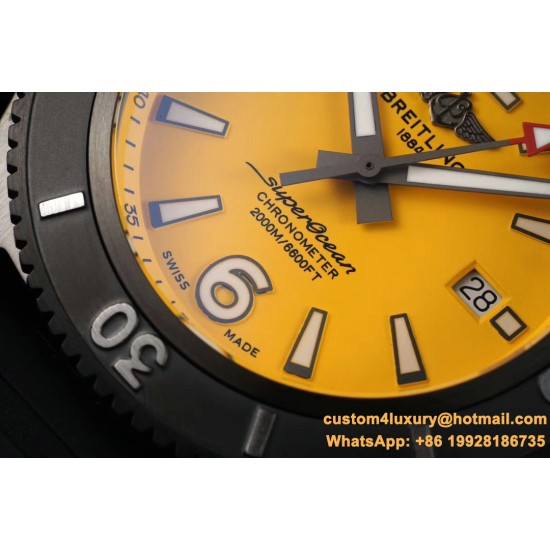 Breitling - Superocean 44mm DLC/RU Yellow TF Asia 2824