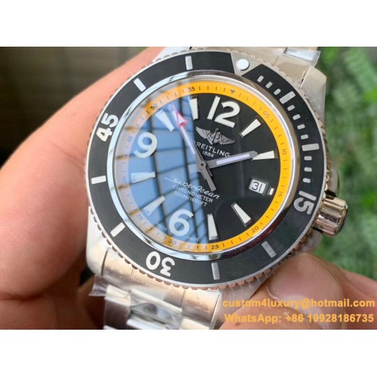 Breitling - Superocean 44mm SS/SS Yellow/Black Dial TF Asia 2824
