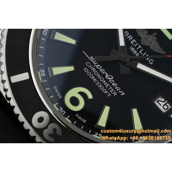 Breitling - Superocean 44mm SS/RU Black TF Asia 2824